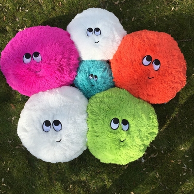 24' de diamètre gonflable Funny Face Boule à poils avec des yeux Polyester Peau extérieure pour le plaisir