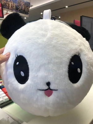 Ballon gonflable en polyester à l'ours panda poilu de 9&quot; de diamètre pour enfants