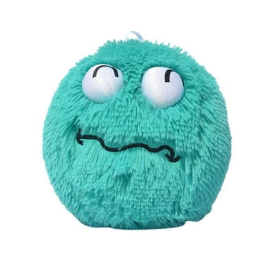 Embroidery du logo 23cm Boule floue avec visage souriant OEM/ODM Embroidery du logo acceptable