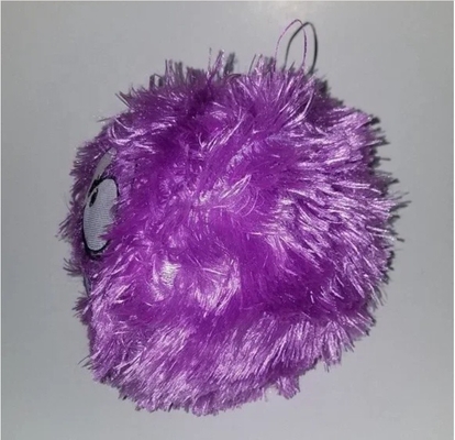 Unisexe 6 pouces Monstre à poils violets en peluche Boule ronde farcie Jouet d'animal Alien Matériau de boule intérieure en PVC