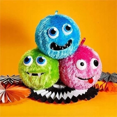 Polyester Matériau de peau extérieure Tissu de visage fou couvert de boule mouillée 16 &quot;pour l'assortiment
