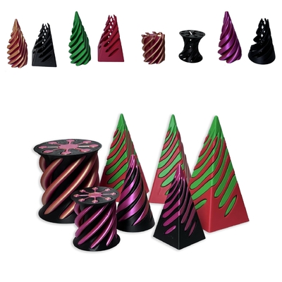 3D Imprimé Fidget Jouet Plastic Pla Spirale Pyramide cône Impossible Fidget cône pour le unisexe
