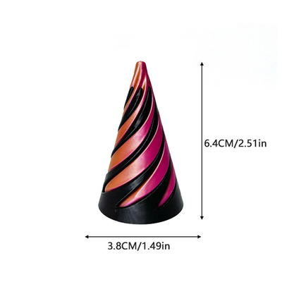 3D Imprimé Fidget Jouet Plastic Pla Spirale Pyramide cône Impossible Fidget cône pour le unisexe