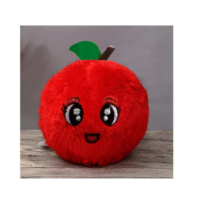 Animaux en peluche de 10 pouces à l'ananas jaune avec boule intérieure en PVC et peau extérieure en polyester