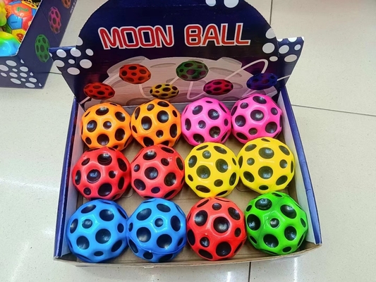 Eco-friendly Ballon anti-rélief en forme de lune qui rebondit en hauteur Jouets Ballon spatial pour les enfants