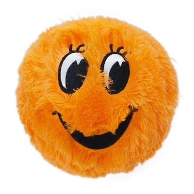 Matériau de la boule intérieure PVC Plush Rainbow Face Mascotte de la boule de fourrure pour les exigences personnalisées