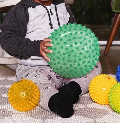 Unisexe à grande valeur Spike boule en plastique personnalisée LOGO Boule sensorielle gonflable pour bébés