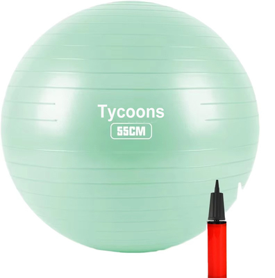 Disponible OEM 55cm PVC anti-éclatement Gym Exercice de Yoga Ball avec pompe à air et coloré