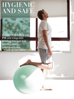 Disponible OEM 55cm PVC anti-éclatement Gym Exercice de Yoga Ball avec pompe à air et coloré