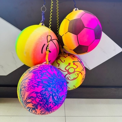 Boule en néon arc-en-ciel de 10 pouces avec clés personnalisées