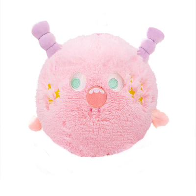 Boule à sauter Emoji gonflable personnage doux Plush Boule drôle de visage poilu Neon Emoj Boule