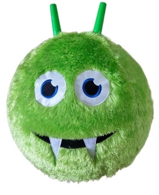 Balle de saut unisexe essentielle avec couverture en peluche et design arc-en-ciel