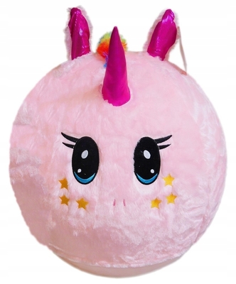Balle de saut unisexe essentielle avec couverture en peluche et design arc-en-ciel