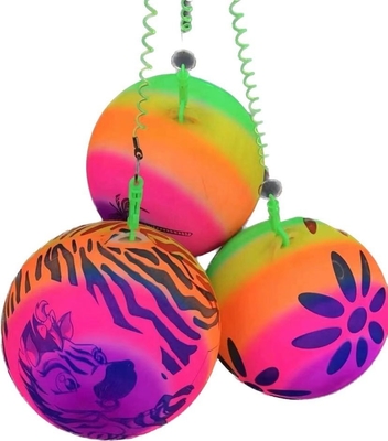 Boule à rebond en PVC gonflable à motif arc-en-ciel 60g 70g 80g 90g 100g