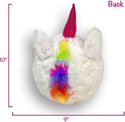 Unisexe boule pelucheuse de 9 pouces Unicorn animal fourré accepté OEM ODM
