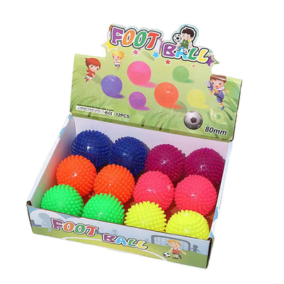 Description Boule à LED éclairée à pointes multi-couleurs clignotante Boule grincante
