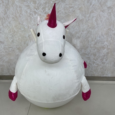 Jouet en peluche monté sur une balle d'animal sautant une balle sautante avec poignée PVC gonflable de diamètre 20