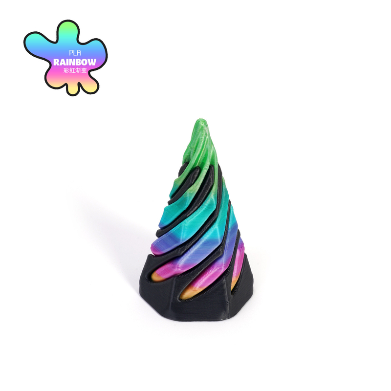 PLA 3D imprimé Illusions de fil de vortex passer à travers la pyramide Fidget Jouet pour enfants et adultes