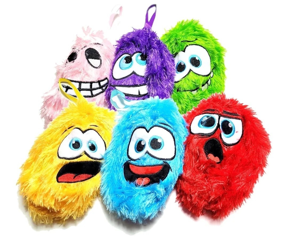 Boule peluche émotif 15 cm Boule peluche émotions Tassel Boule intérieure Matériau PVC 15 cm