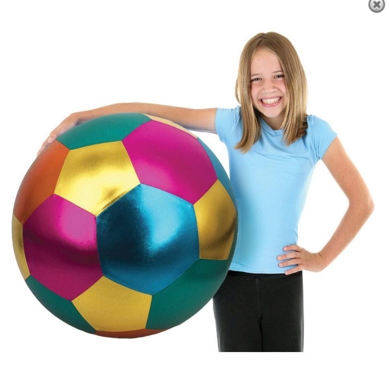 Boule de jouet de plage gonflable en tissu brillant de 40 cm de diamètre OEM ODM accepté