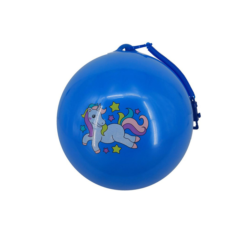 Unicorne à bille puante de 9 pouces avec clé épaisse et gonflable durable