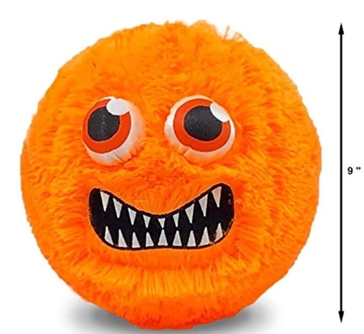 Unisexe style 9 &quot;Face amusante gonflable Boule de pied à poils avec des yeux gros Bouncy Cuddle Buddies