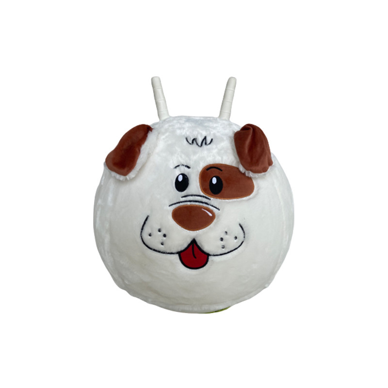 Jouet en peluche monté sur une balle d'animal sautant une balle sautante avec poignée PVC gonflable de diamètre 20