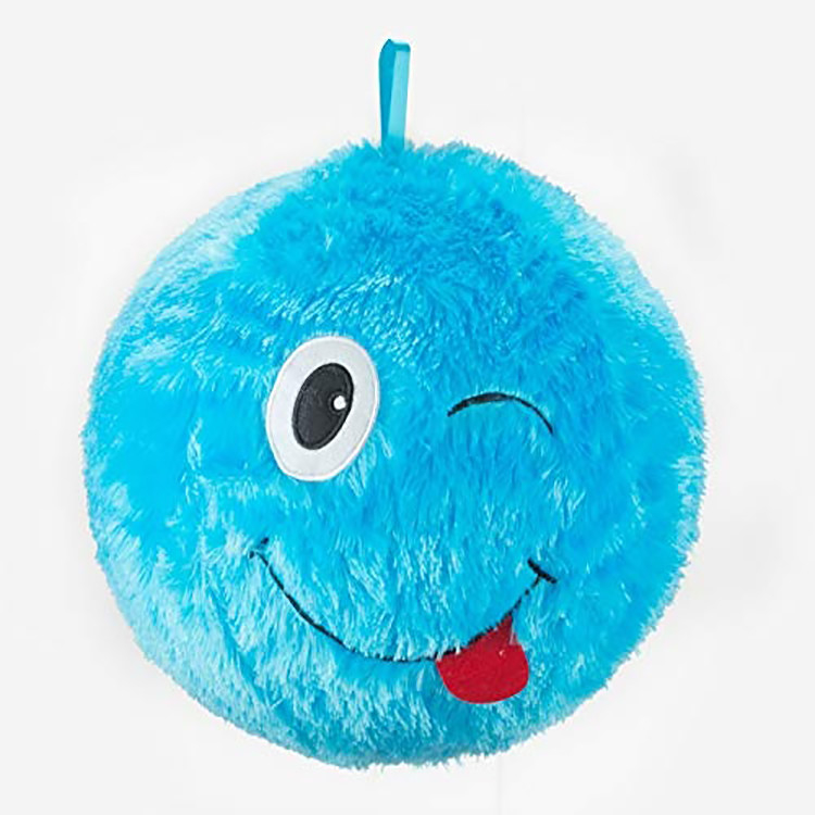 Unisexe poilus Joyeux et laids Visages Plush Jouet Ballon gonflable Tissu de rebond Ballon en PVC